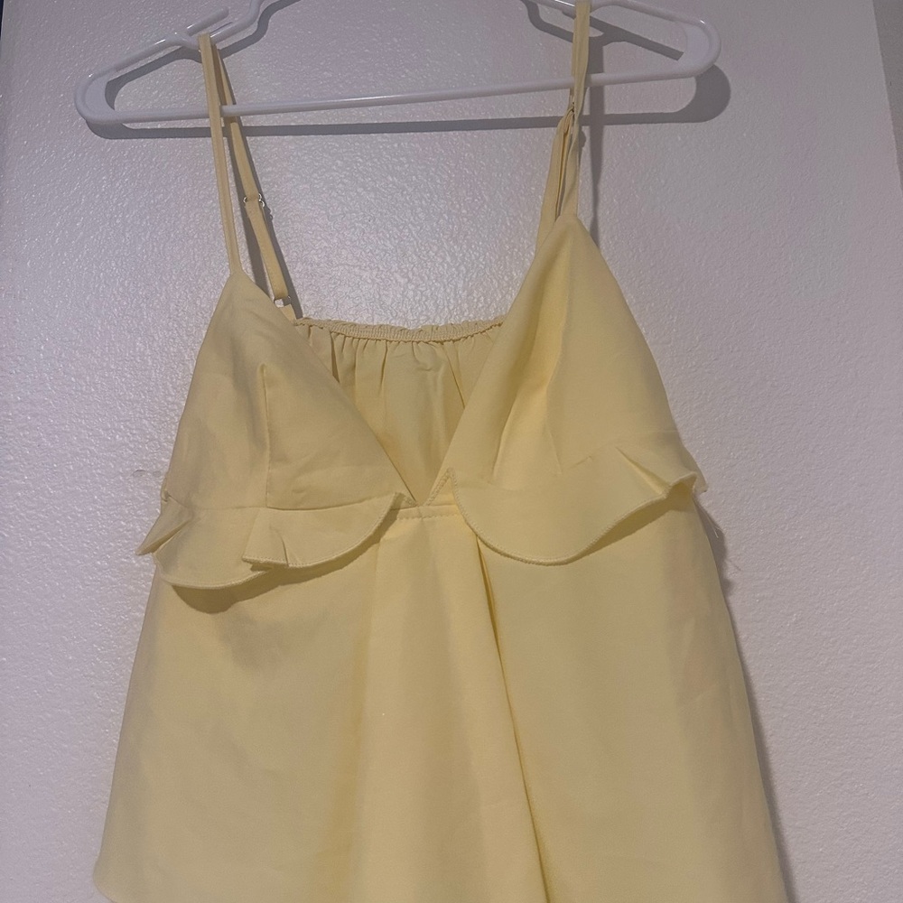 Yellow Ruffled Women's Top